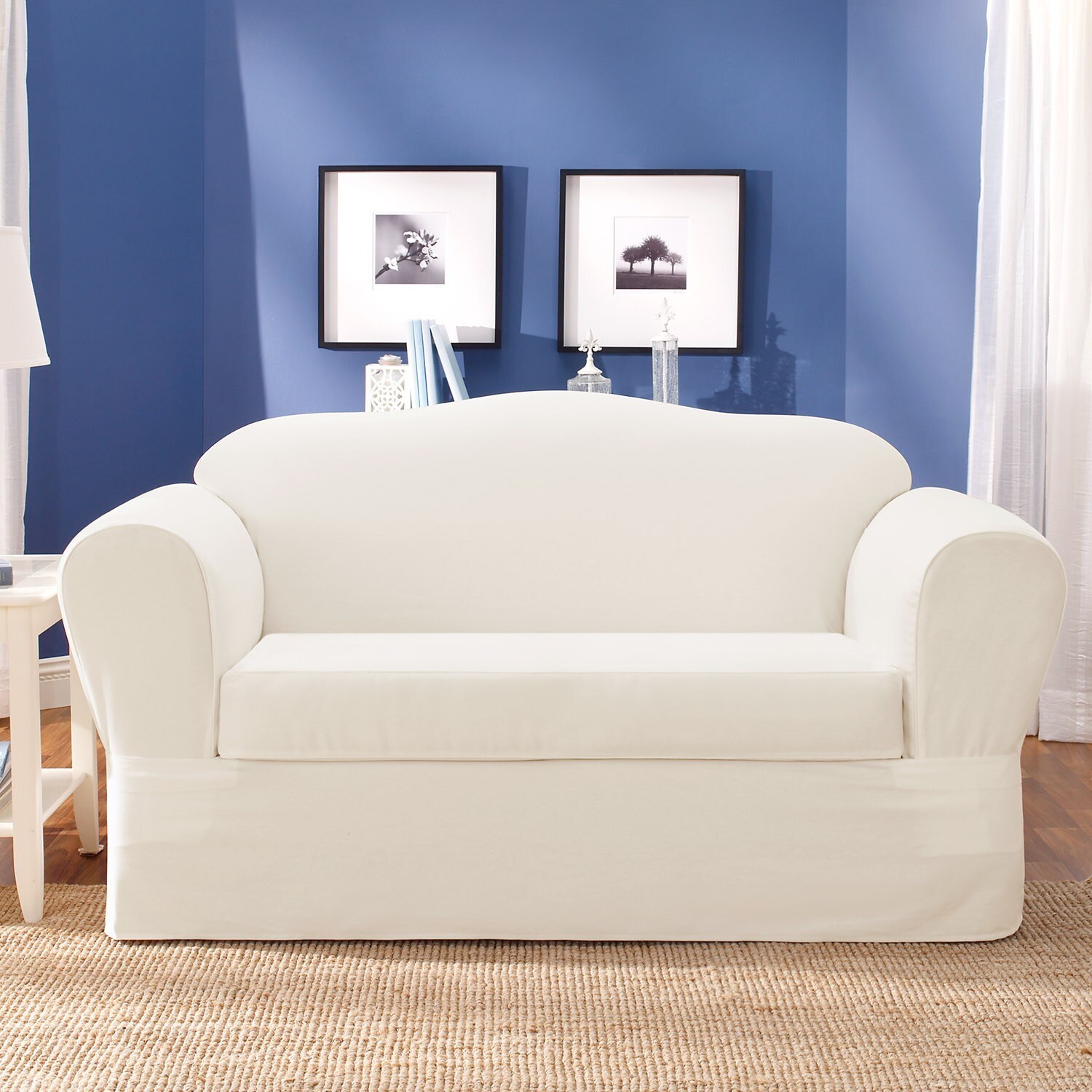 Sure Fit Twill Supreme (2 Piece) Sofa Slipcover  