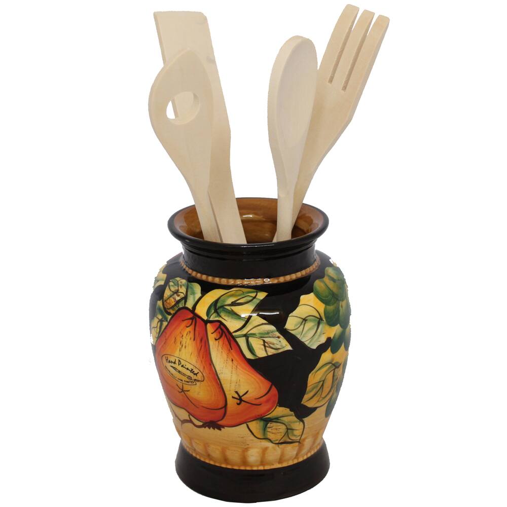 Casa Cortes Barcelona Collection 5-Piece Hand-Painted Kitchen Tool Set