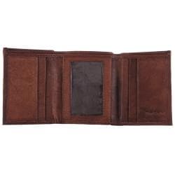 Boston Traveler Milano Mens Genuine Leather Tri fold Wallet