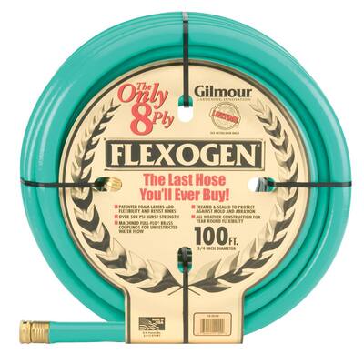 Gilmour Flexogen 3/4 in. Dia. x 100 ft. L Garden Hose Kink Resistant