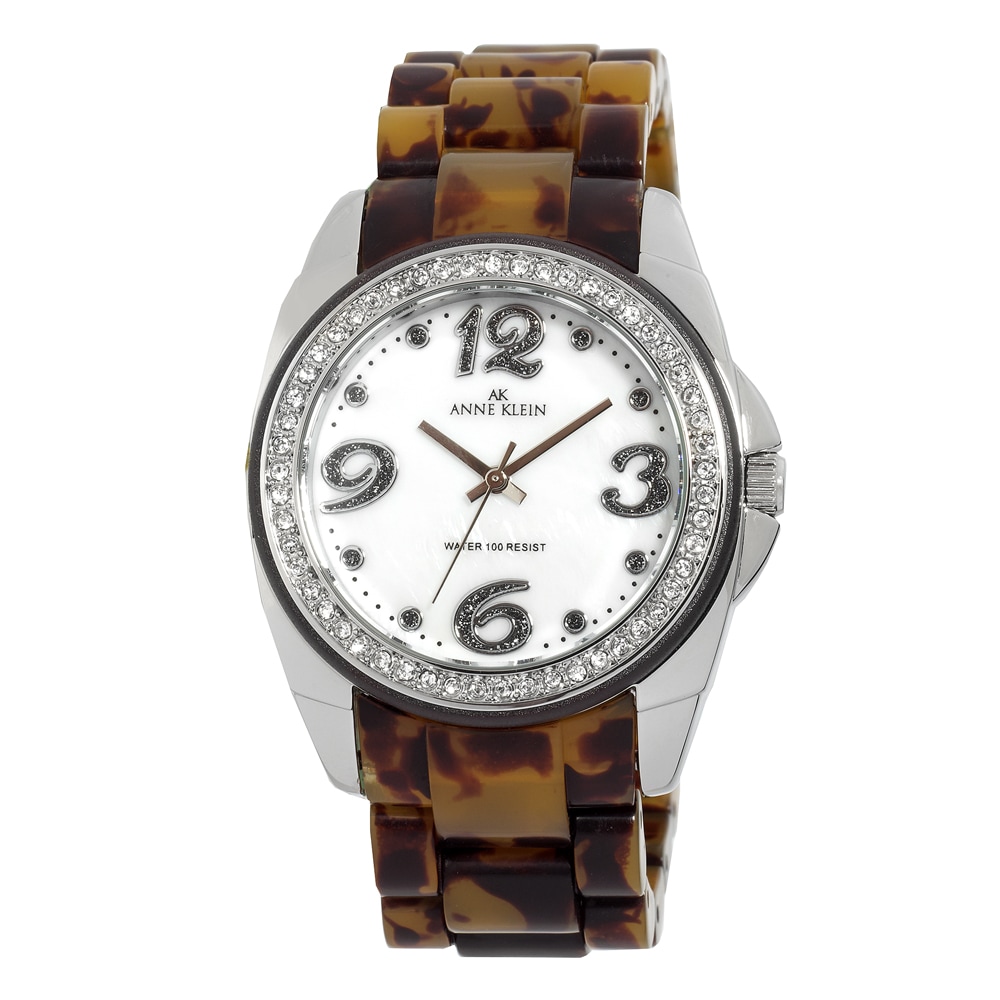 Anne Klein Tortoise Resin w/ Crystal Accents Watch  