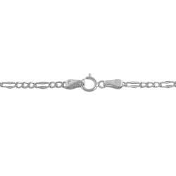 14k White Gold 16 inch Fancy Figaro Link Chain  