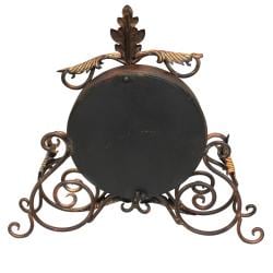 Athena Metal Scroll Table/Desk Clock