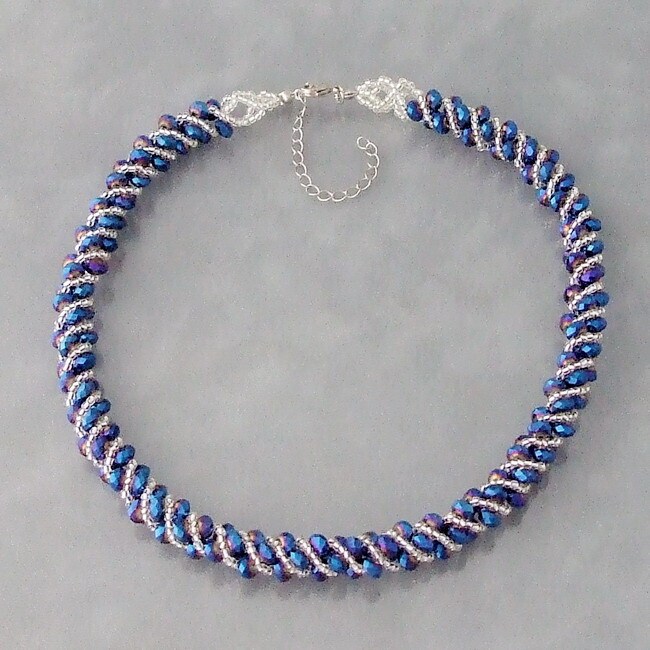 Navy Blue Crystal Necklace (Philippines)