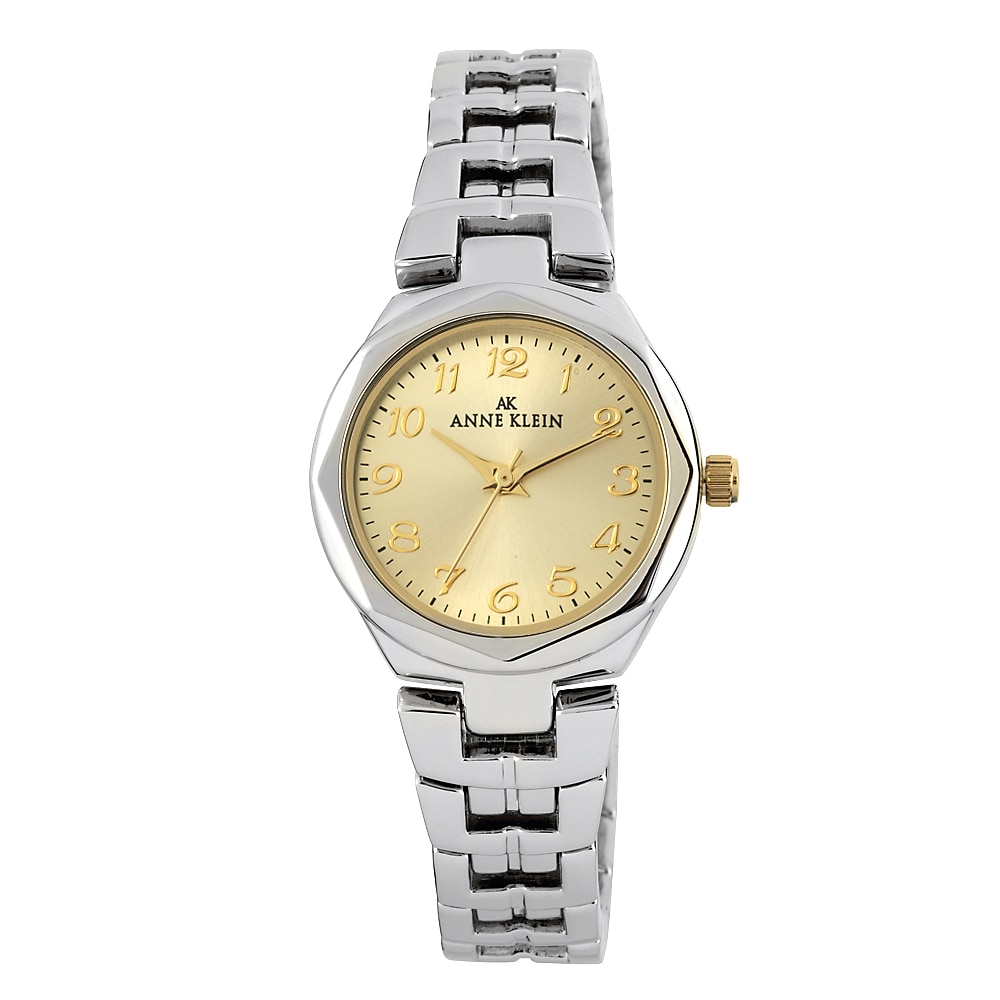 Anne Klein Round Dial Two tone Metal Bracelet Watch with Champagne