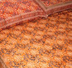 Kalamkari Terracotta Duvet cover set (India)  