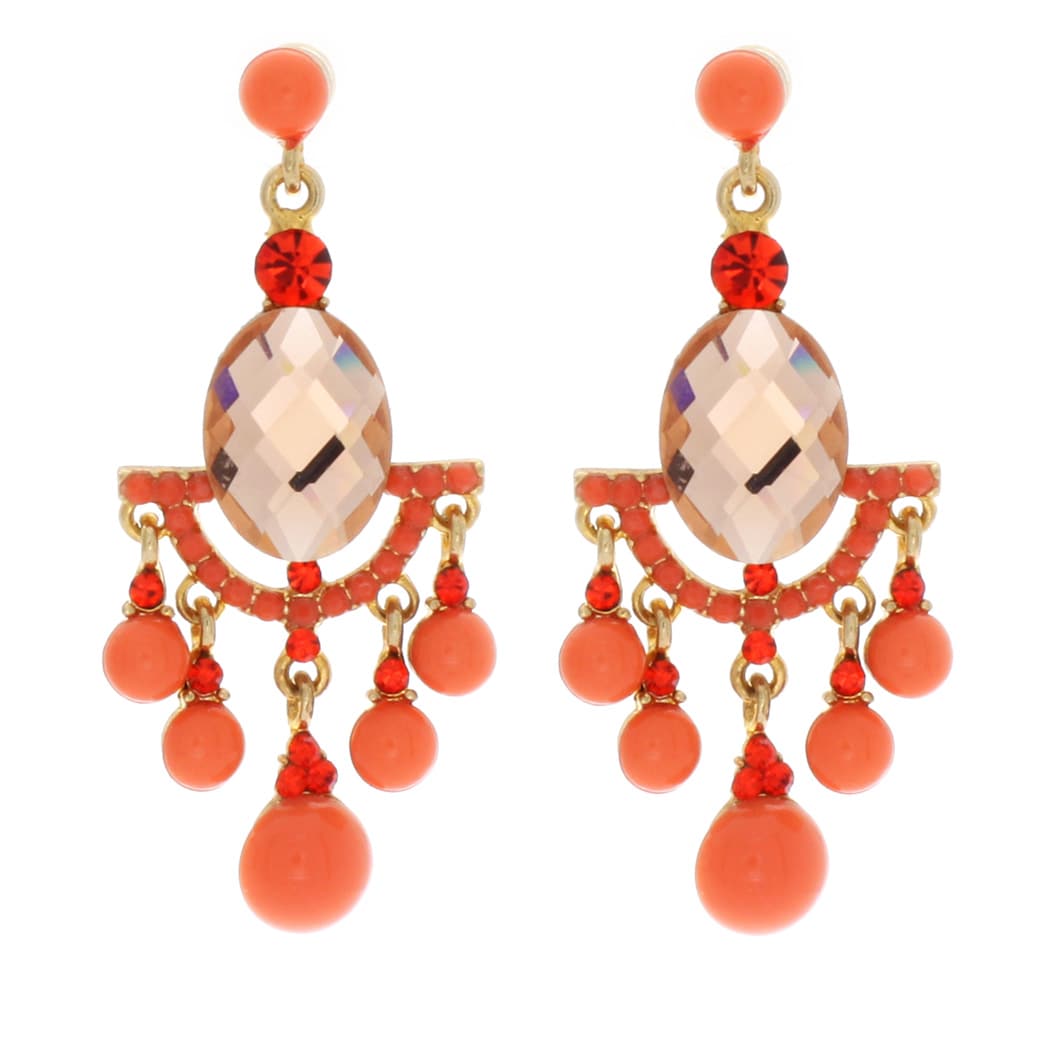 NEXTE Jewelry Coral Orange Color Dangle Earrings  