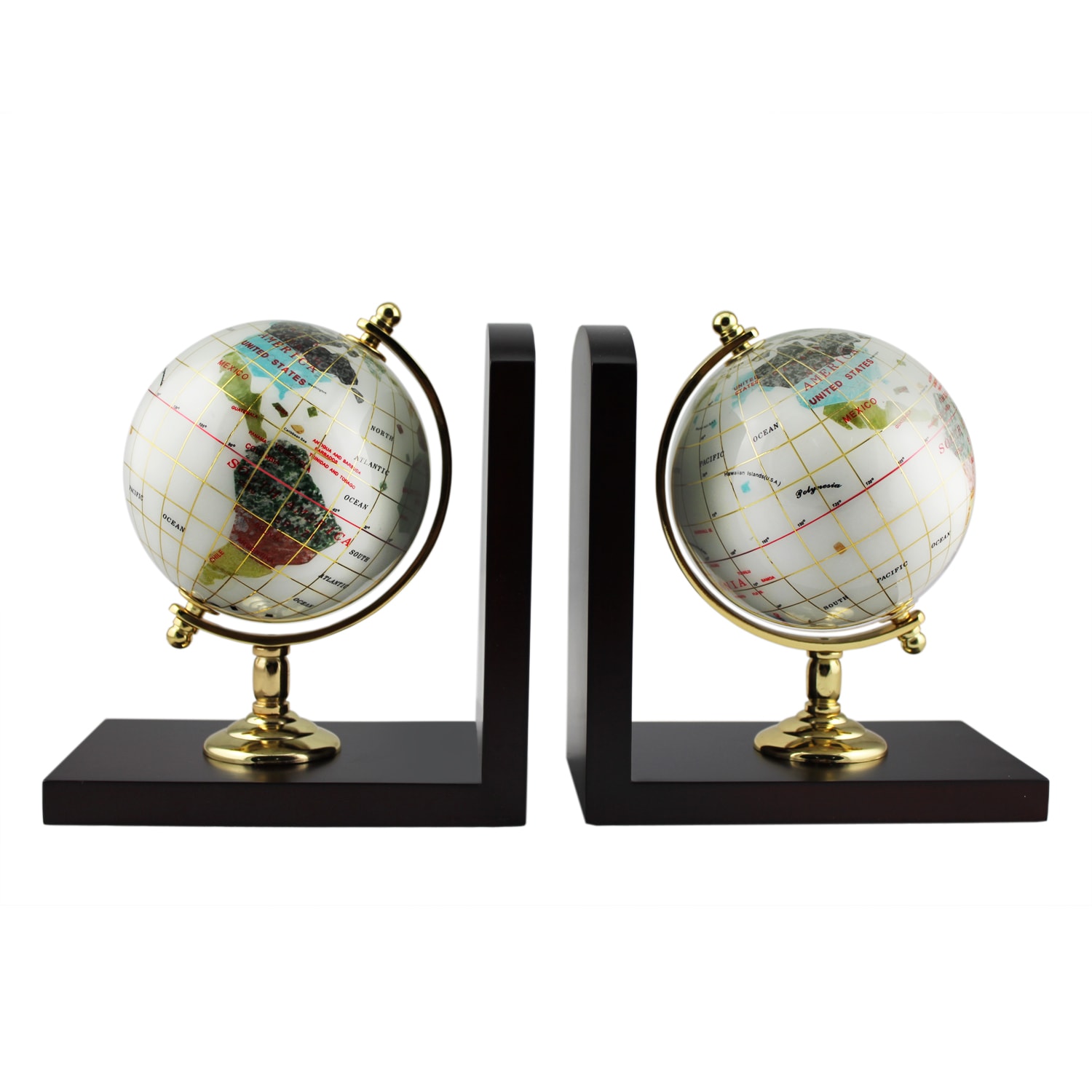 American Atelier Gemstone Globe Bookends  