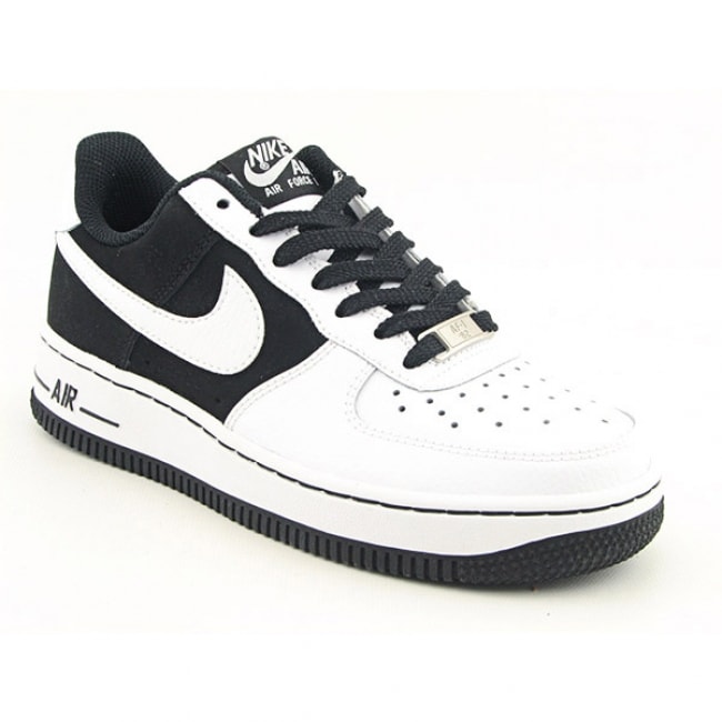 Nike Girls Air Force 1 Black/ White/ Orion Blue Basketball Shoes 