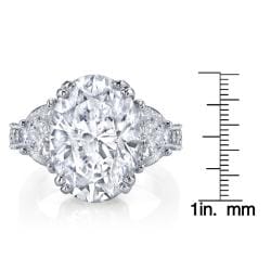 Platinum 12 1/3ct TDW Certified Diamond Ring (H I, SI2 SI3 