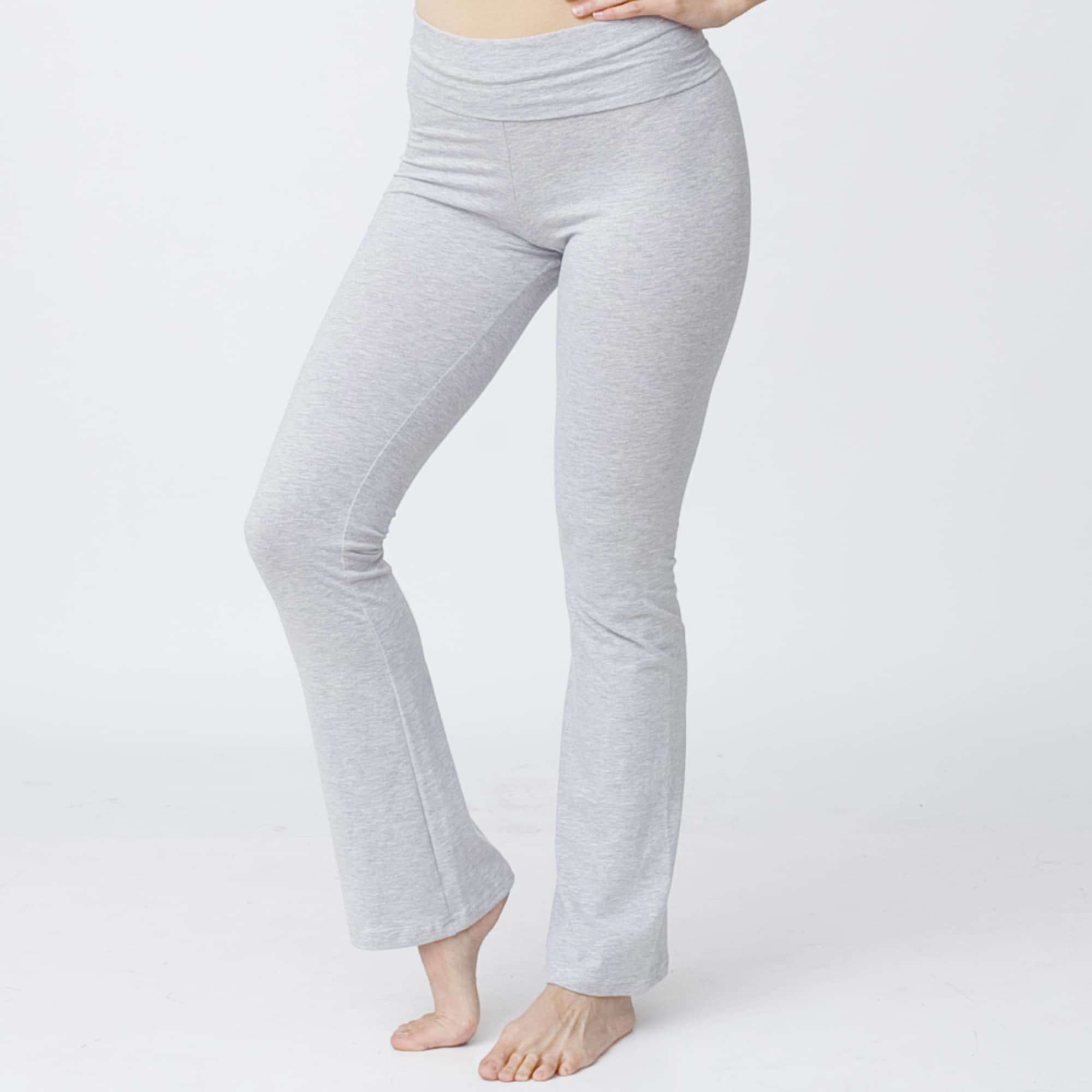 American Apparel Womens Heather Grey Cotton Spandex Jersey Yoga Pants