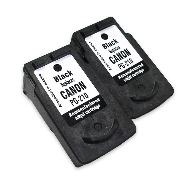 Canon PG 210 Black Ink Cartridge (Remanufactured) (Pack of 2 