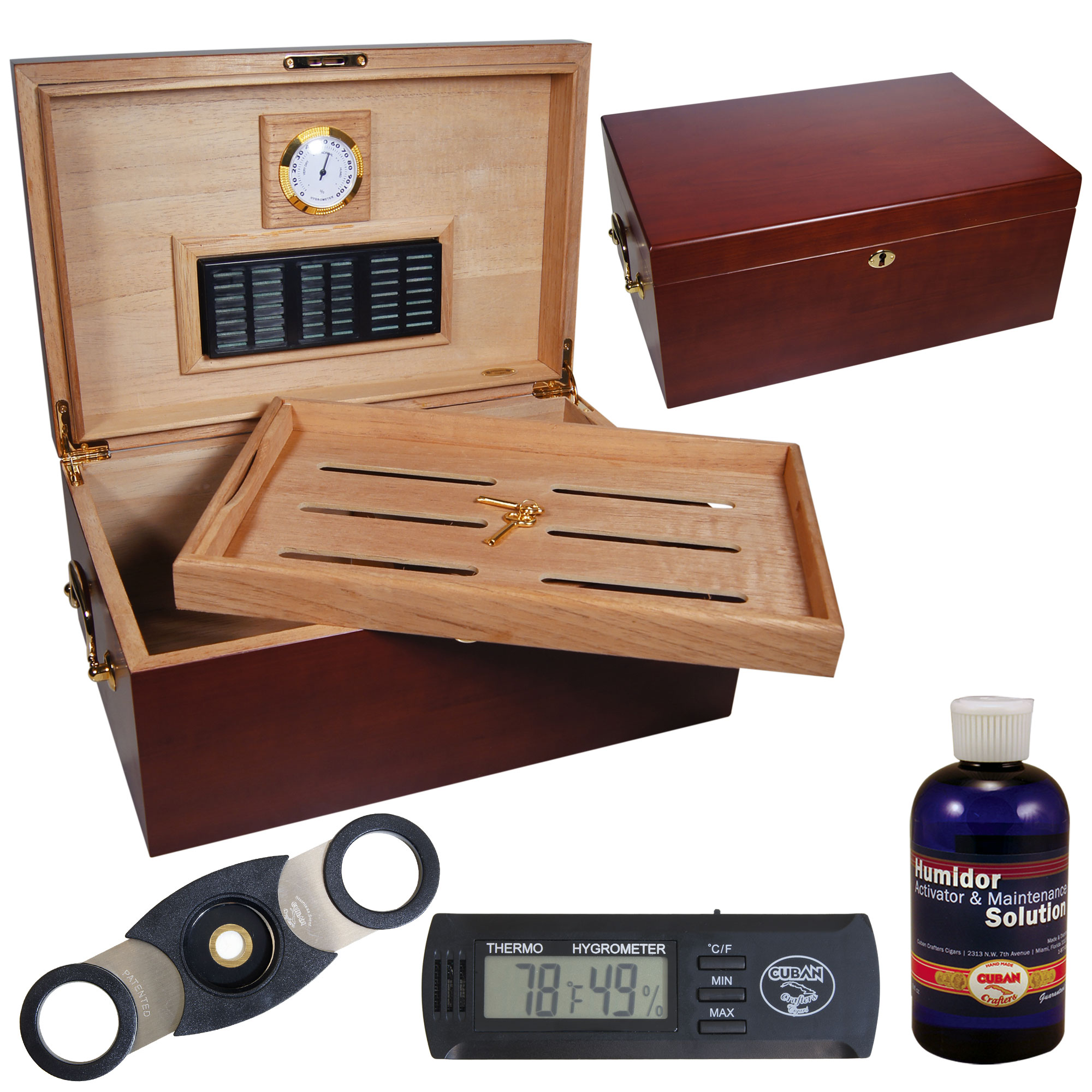   Crafters Perfect Humidor with Digital Hygrometer Set  