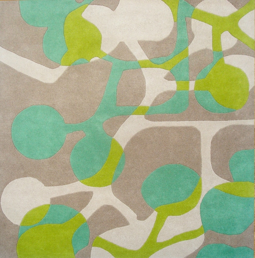 Alliyah Handmade Lime Green New Zealand Blend Wool Rug (6' x 6') - 6' x 6'