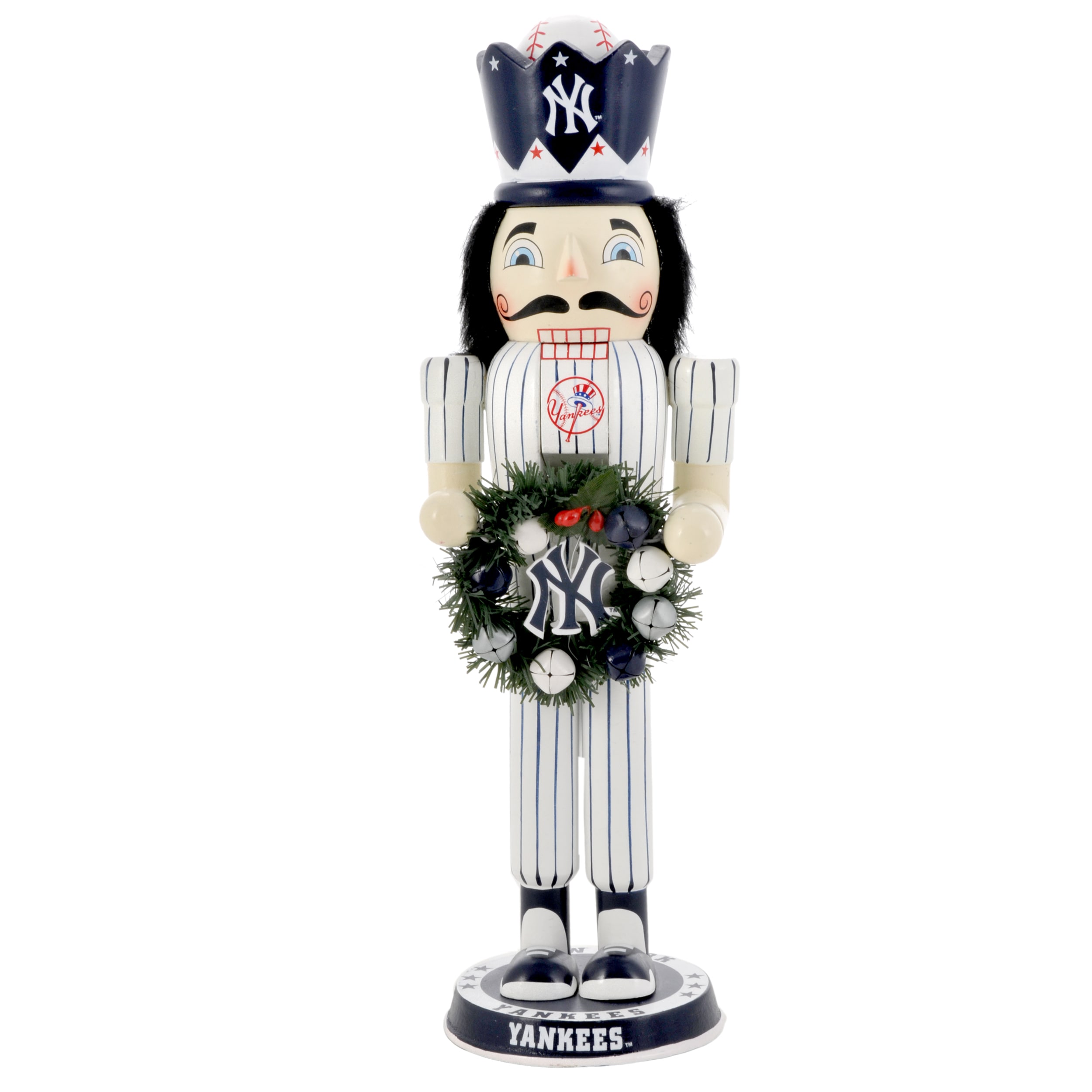 New York Yankees 14 inch Wreath Nutcracker