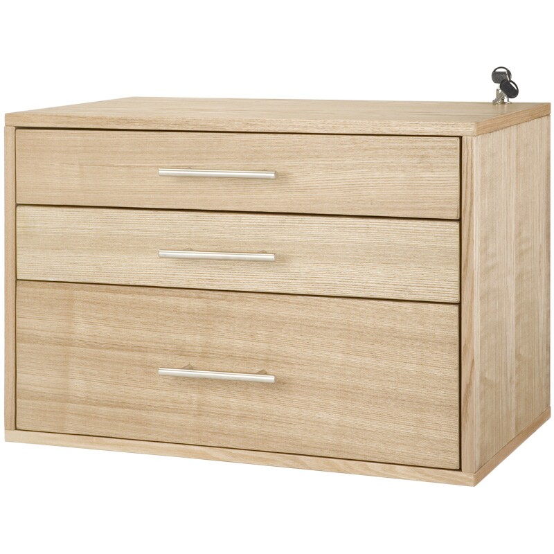 freedomRail O-Box 3-Drawer in Light Oak