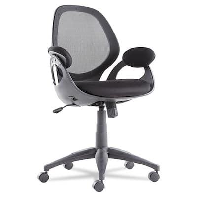 Black Mid-Back Swivel/ Tilt Mesh Scoop Chair