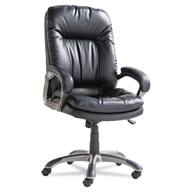 Black High back Swivel/ Tilt Leather Executive Chair (BlackMaterials Soft touch leather Weight capacity 250 poundsDimensions 45.25 inches high x 29.875 inches wide x 25.75 inches deep Model No GM4119 Assembly Required )