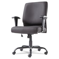 Black Big and Tall Mid Back Swivel/ Tilt Chair