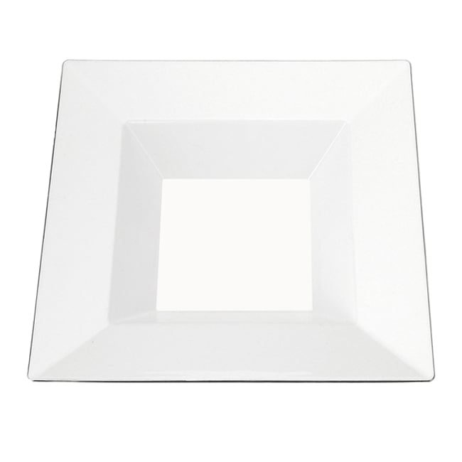 Silveredge White Square Plastic Bowls (set Of 10)