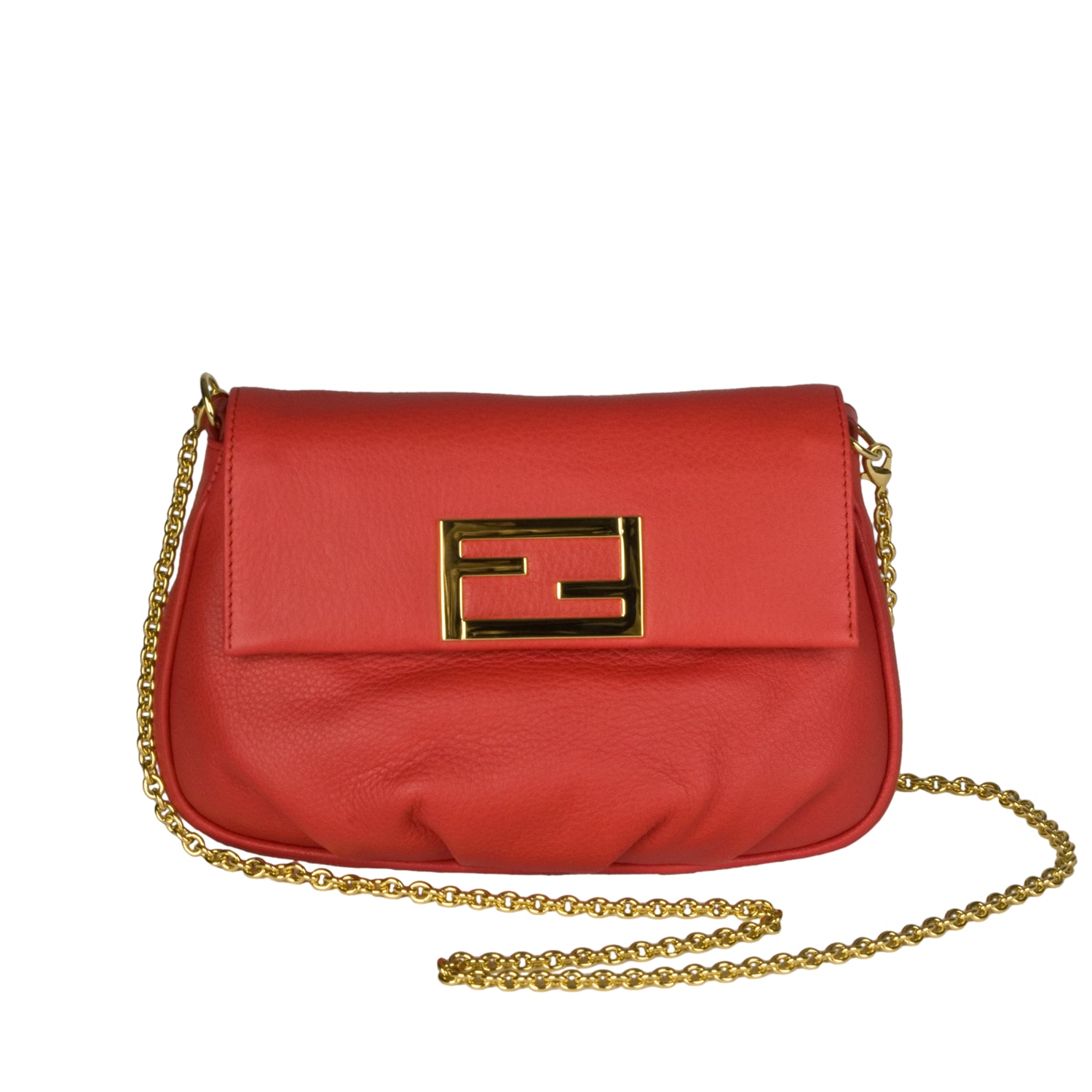 Fendi Red Leather Pochette  