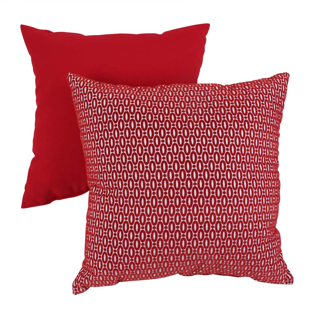 Pillow Perfect 'Oval Dots' Red Throw Pillow