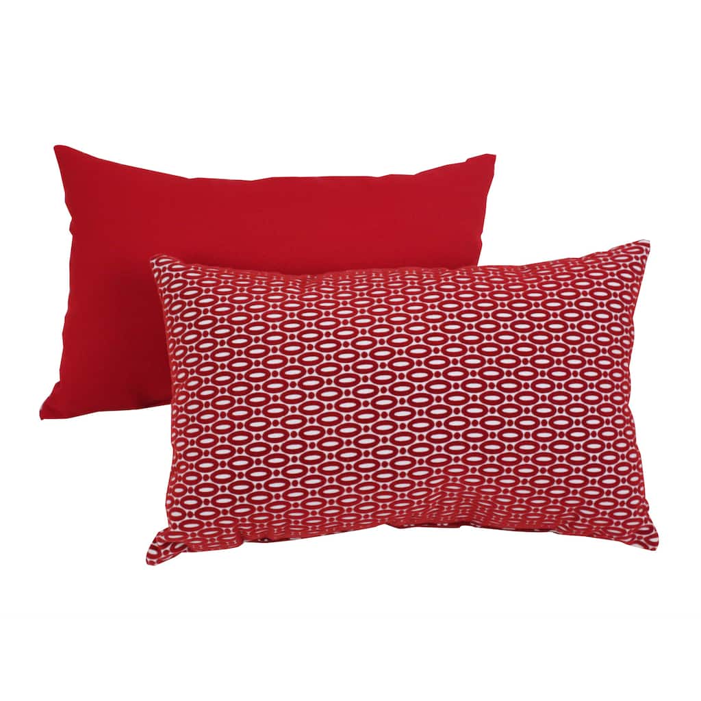 Pillow Perfect 'Oval Dots' Red Throw Pillow