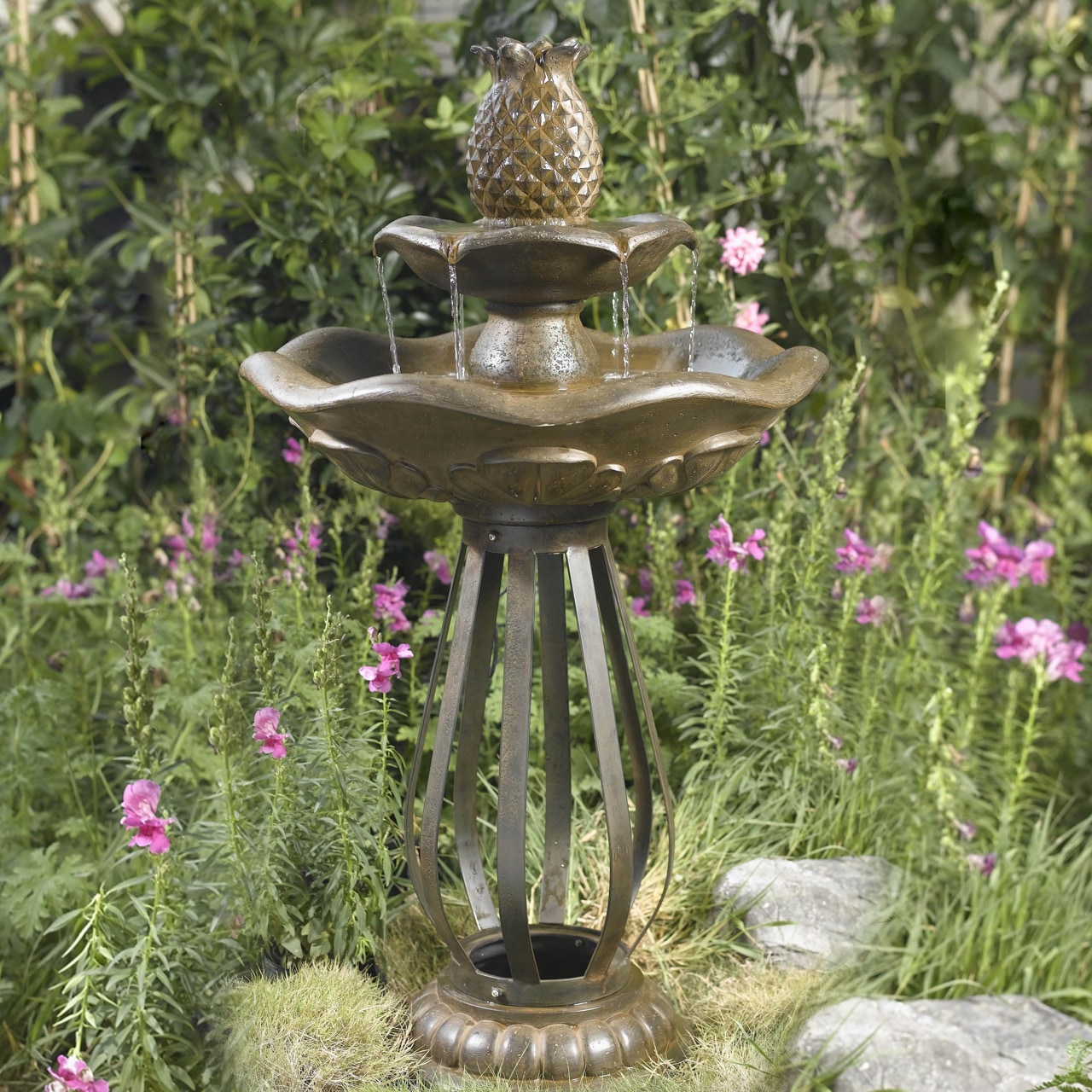 Moderno Tiered Water Fountain with Modern Stand 