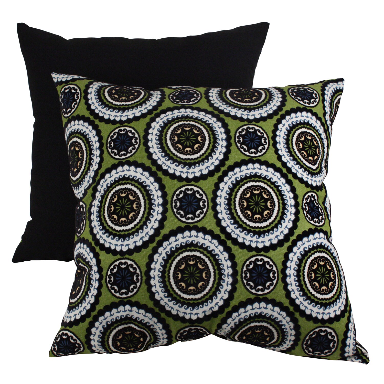 Pillow Perfect Green Medallions Decorative Pillow