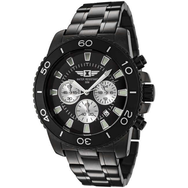 by Invicta Mens Black Ion Plated Stainless Steel Watch  