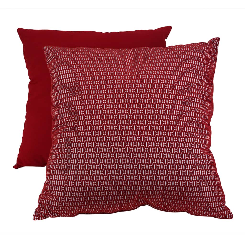 Pillow Perfect 'Oval Dots' Red Throw Pillow