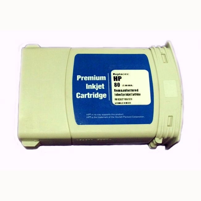 HP 80 Yellow Ink Tank (Remanufactured)