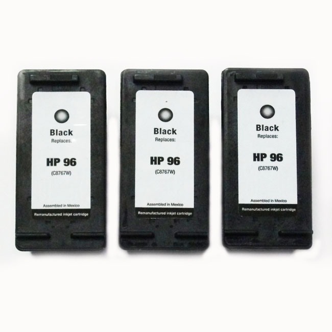 HP 96 Black Ink Cartridge (Pack of 3) (Remanufactured)