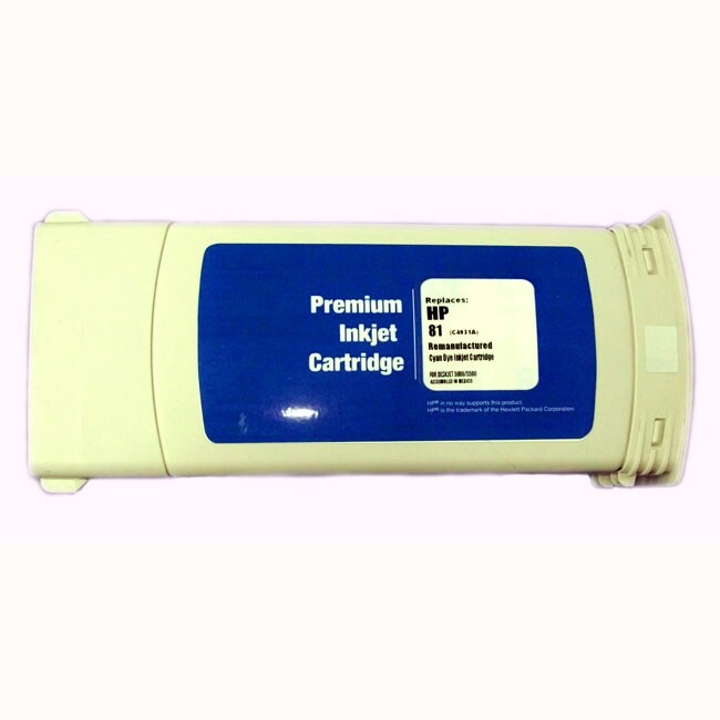 HP 81 Cyan Ink Cartridge (Remanufactured)