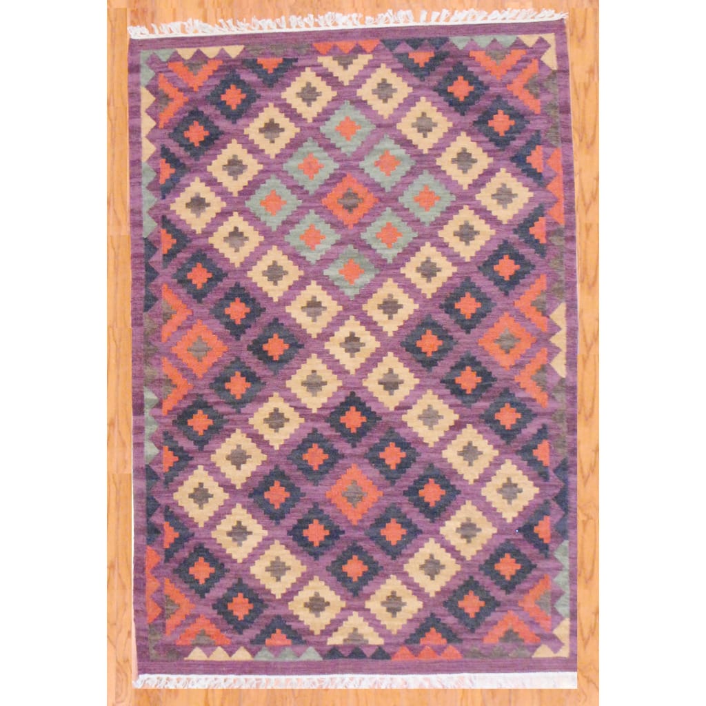 HERAT ORIENTAL Handmade Wool Kilim Rug - 4' x 6'