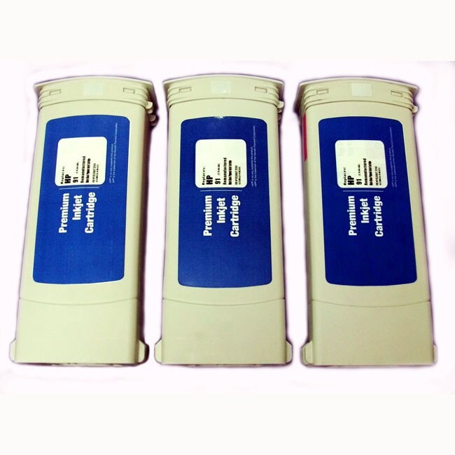 HP 91 Matte Black Ink Cartridge (Pack of 3) (Remanufactured)