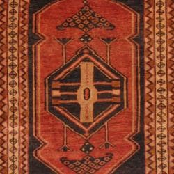 Persian Hand knotted Hamadan Black/ Ivory Wool Rug (3'6 x 13'8) (Iran) Runner Rugs