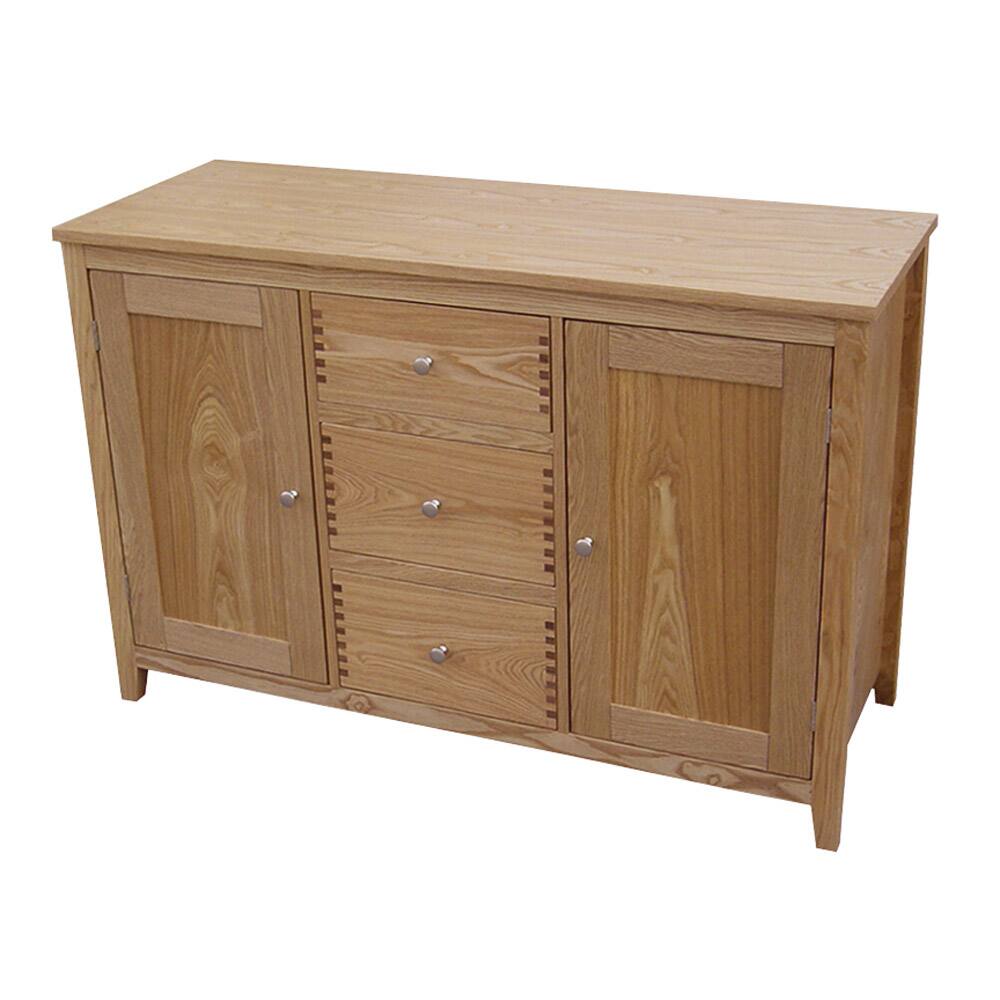 Ashton Natural Wood Sideboard with 3 Drawers
