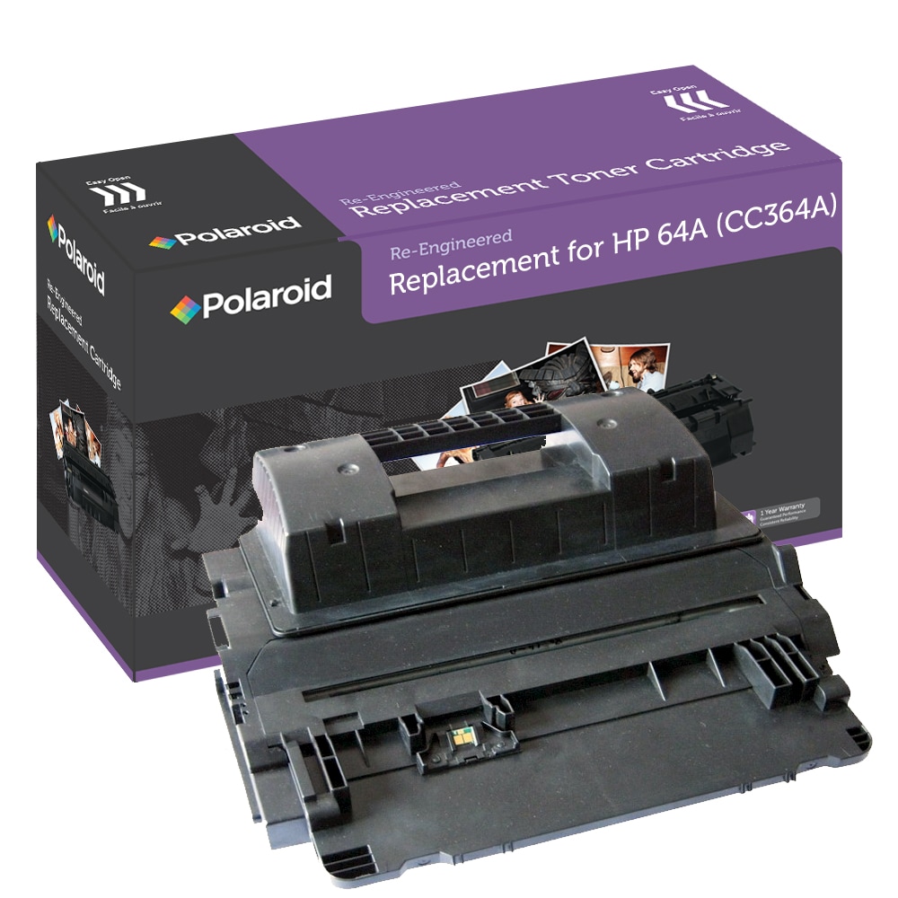 HP 64A Black Toner Cartridge by Polaroid (Remanufactured)