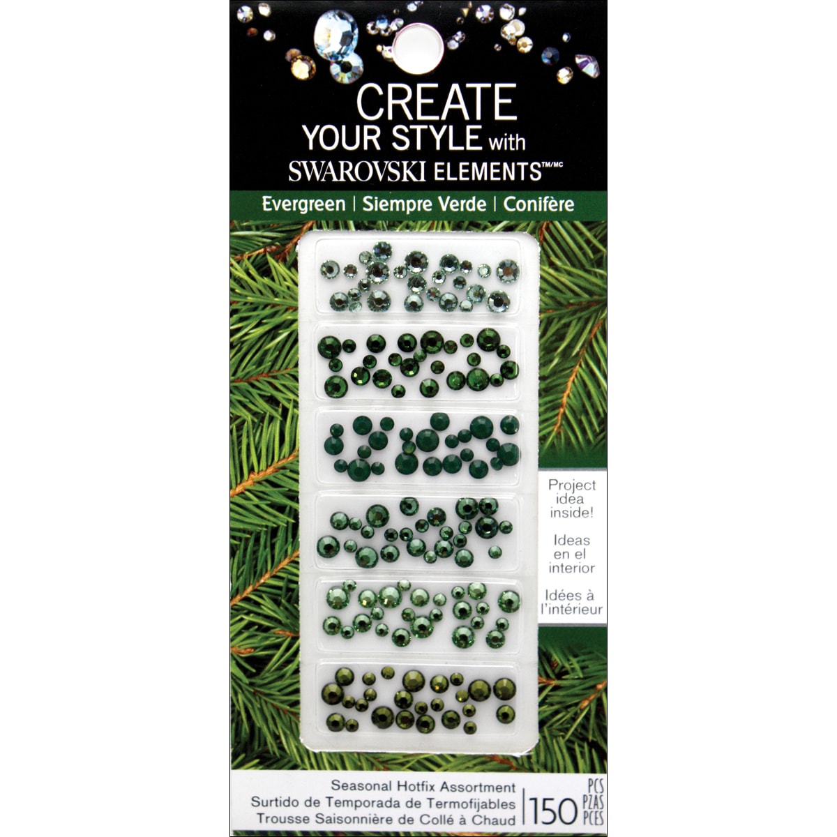 EK Success Create Your Style Evergreen Hotfix Assortment (Pack of 150 