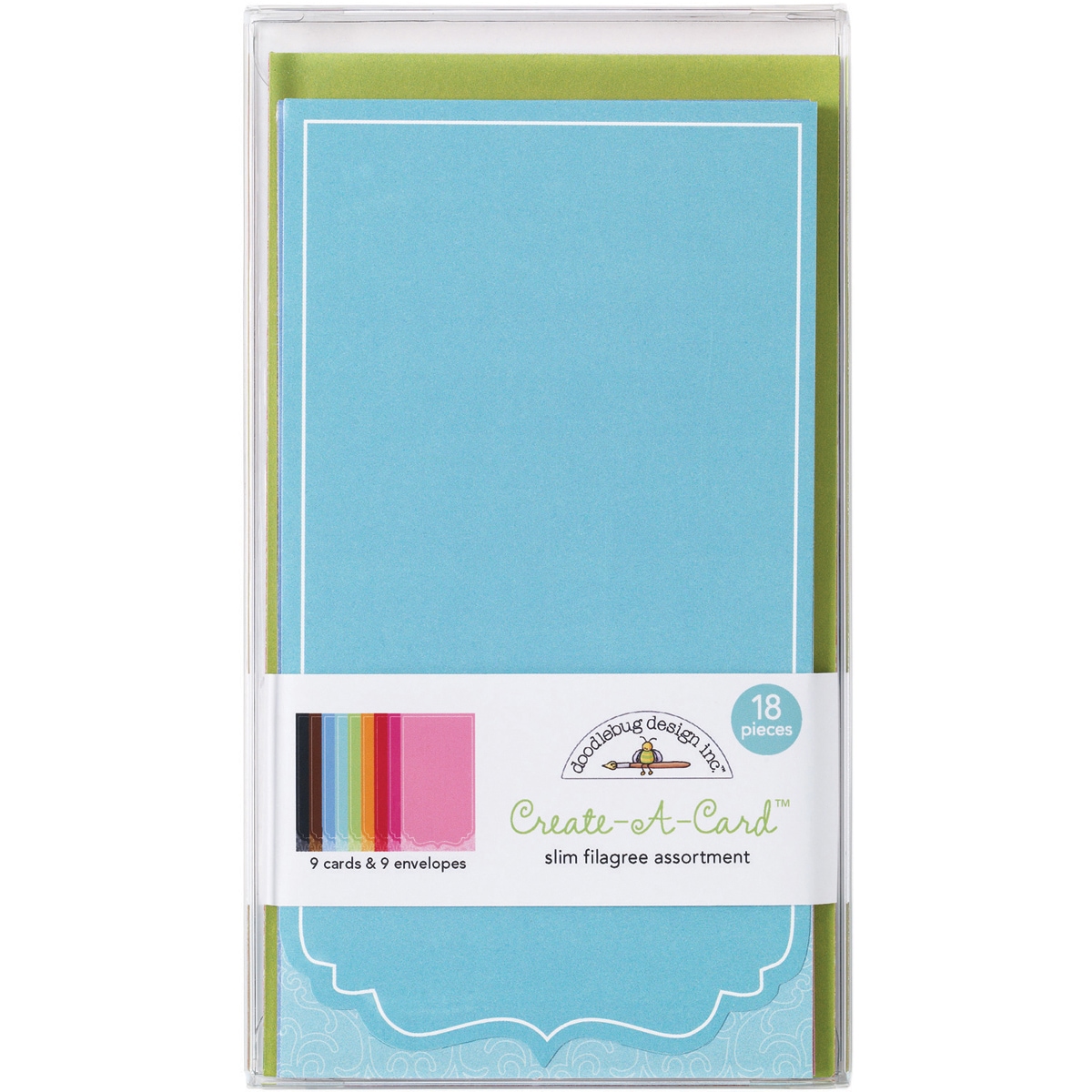 Doodlebug 'Slim Filagree' 18 piece Card Assortment Pack Blank Cards & Envelopes