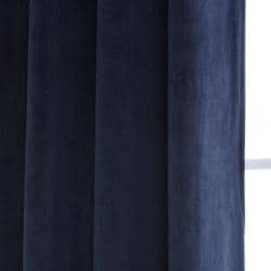 Grommet Moroccan Blue Velvet 120 Inch Curtain Panel