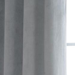 Signature Grommet Grey Blue Velvet 120 Inch Curtain Panel