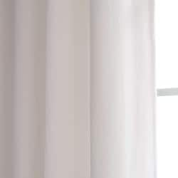 Signature Grommet Off White Velvet 108 Inch Curtain Panel