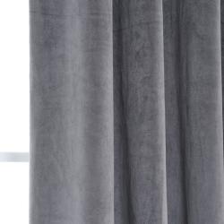 Shop Exclusive Fabrics Signature Grommet Charcoal Grey Velvet 108