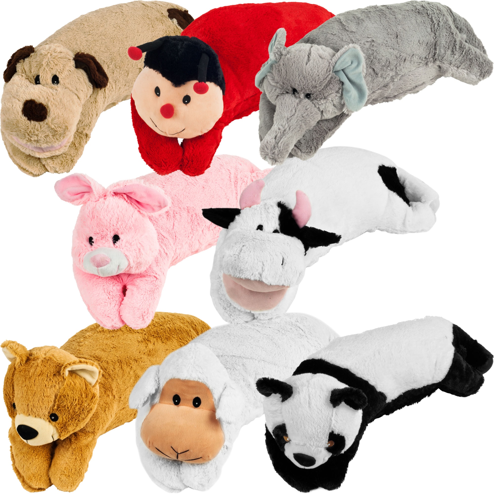 All in one Childrens Large Animal Pillow Pet and Sleeping Bag Set 