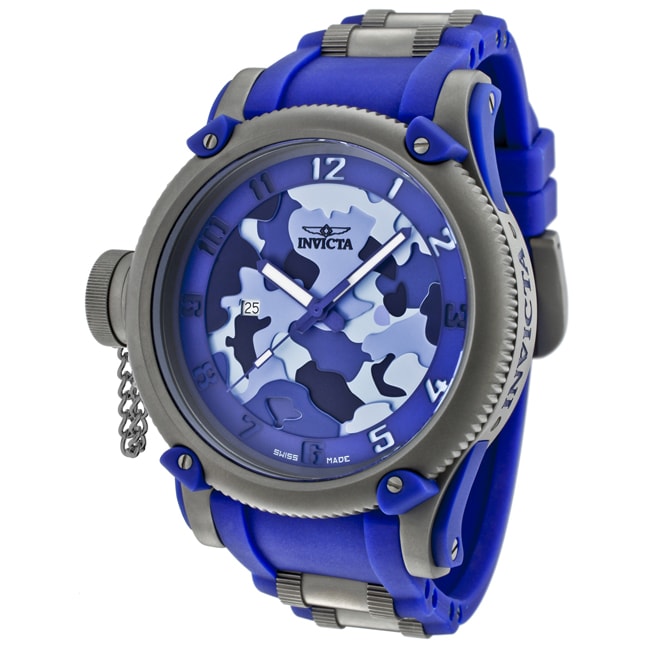 Invicta Mens Tsunami Warrior Blue Rubber Watch  