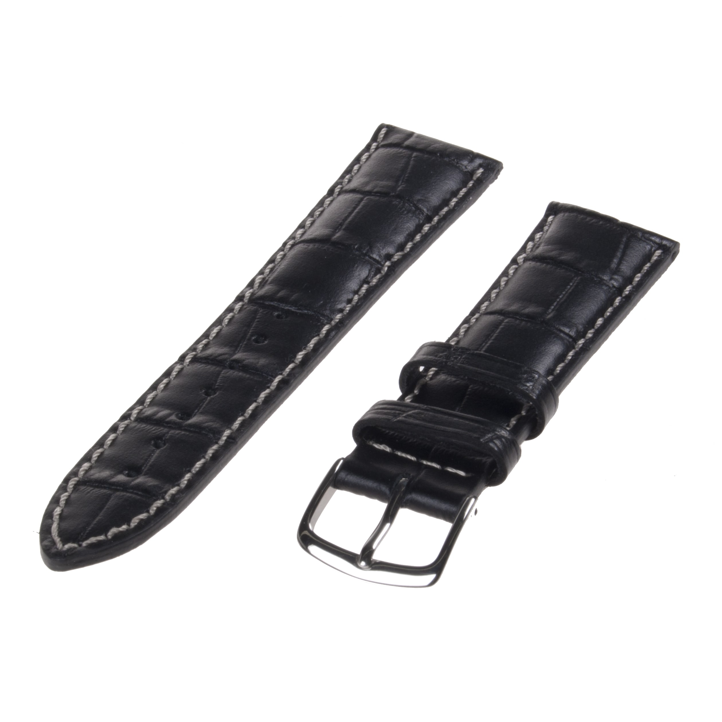 Republic Mens Black Hypo Allergenic Alligator Grain Italian Calfskin 