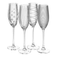 Stemless Champagne Flute Glass Set Of 4 With Gold Rim And Base - Mimosa  Glass - Perfect For Bridesmaid Champagne Flute Or Dailyware - Set Of 4