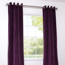 Shop Exclusive Fabrics Signature Grommet Eggplant Velvet 84 Inch